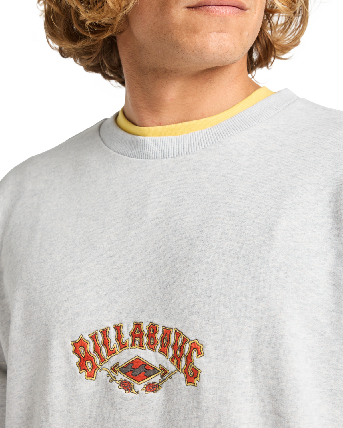 The Billabong Mens Core Lord Sweatshirt in Light Grey Heather