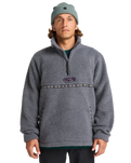 The Billabong Mens Adventure Division Boundary Tombstone Fleece Jacket in Pewter