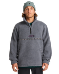 The Billabong Mens Adventure Division Boundary Tombstone Fleece Jacket in Pewter