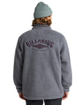 The Billabong Mens Adventure Division Boundary Tombstone Fleece Jacket in Pewter