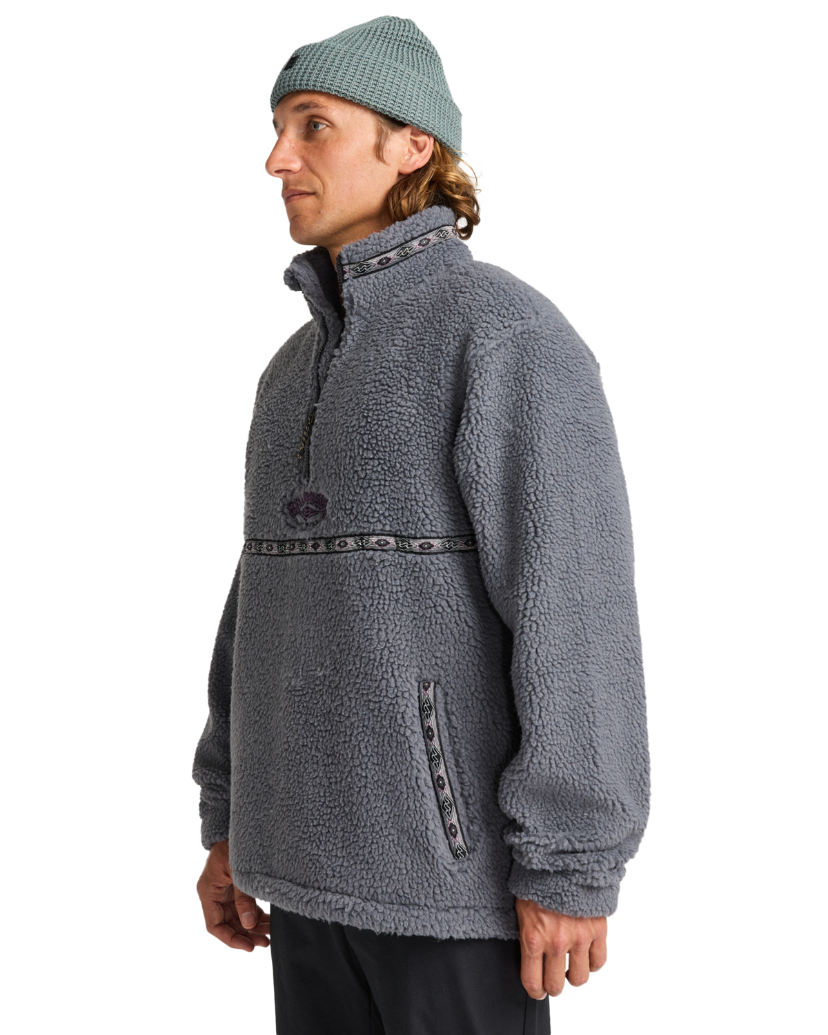 The Billabong Mens Adventure Division Boundary Tombstone Fleece Jacket in Pewter
