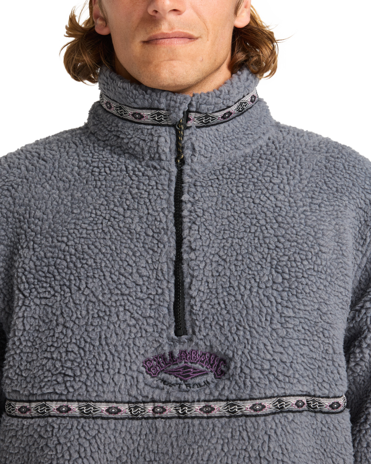 The Billabong Mens Adventure Division Boundary Tombstone Fleece Jacket in Pewter