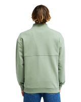 The Billabong Mens Burleigh Mock Neck 1/4 Zip Sweatshirt in Sea Spray