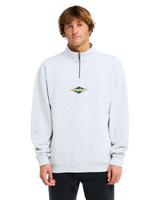 The Billabong Mens Burleigh Mock Neck 1/4 Zip Sweatshirt in Light Grey Heather