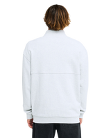 The Billabong Mens Burleigh Mock Neck 1/4 Zip Sweatshirt in Light Grey Heather