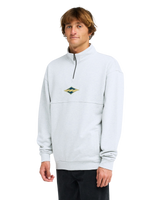 The Billabong Mens Burleigh Mock Neck 1/4 Zip Sweatshirt in Light Grey Heather
