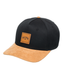 Stacked Snapback Cap in Black & Tan