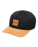 Stacked Snapback Cap in Black & Tan