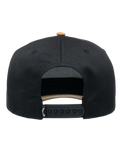 Stacked Snapback Cap in Black & Tan