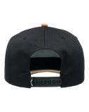 Stacked Snapback Cap in Black & Tan