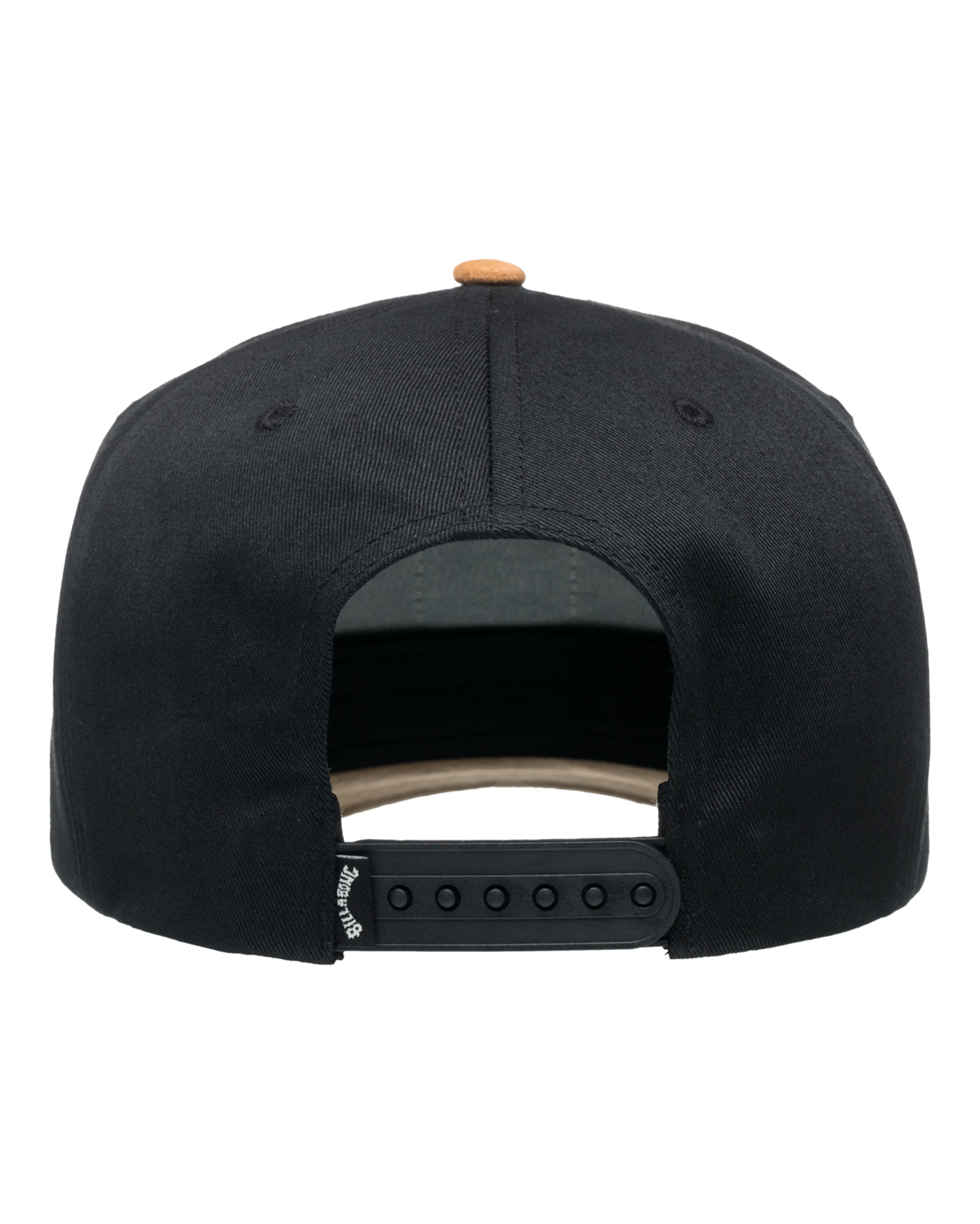 Stacked Snapback Cap in Black & Tan