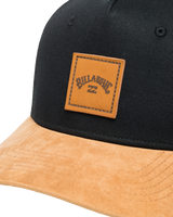 Stacked Snapback Cap in Black & Tan