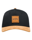 Stacked Snapback Cap in Black & Tan