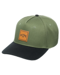 The Billabong Mens Stacked Snapback Cap in Military