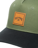 The Billabong Mens Stacked Snapback Cap in Military