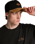 The Billabong Mens Diamond Snapback Cap in Black & Tan
