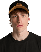 The Billabong Mens Diamond Snapback Cap in Black & Tan