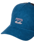 The Billabong Mens Icon Cord Trucker Cap in Real Teal