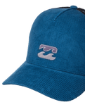 The Billabong Mens Icon Cord Trucker Cap in Real Teal