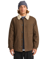 The Billabong Mens Chore Sherpa Jacket in Dark Cedar