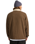 The Billabong Mens Chore Sherpa Jacket in Dark Cedar
