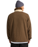 The Billabong Mens Chore Sherpa Jacket in Dark Cedar