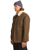 The Billabong Mens Chore Sherpa Jacket in Dark Cedar