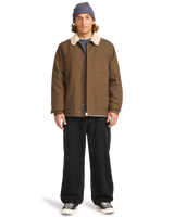 The Billabong Mens Chore Sherpa Jacket in Dark Cedar