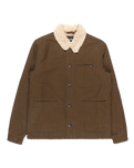 The Billabong Mens Chore Sherpa Jacket in Dark Cedar