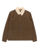 The Billabong Mens Chore Sherpa Jacket in Dark Cedar