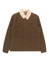 The Billabong Mens Chore Sherpa Jacket in Dark Cedar