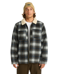 The Billabong Mens Hills Sherpa Jacket in Raven