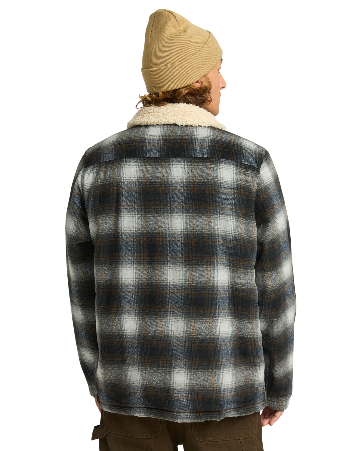 The Billabong Mens Hills Sherpa Jacket in Raven