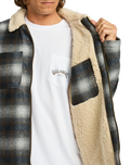 The Billabong Mens Hills Sherpa Jacket in Raven