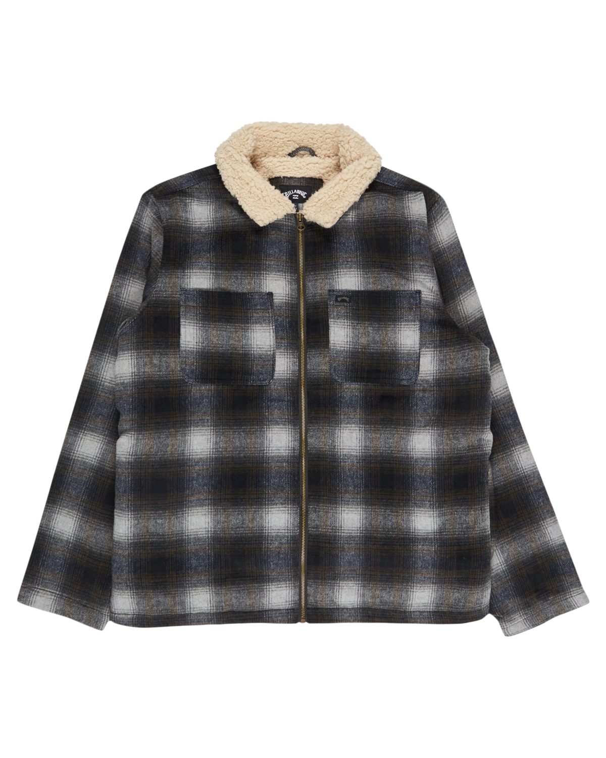 The Billabong Mens Hills Sherpa Jacket in Raven