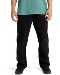 The Billabong Mens Bad Dog Workwear Trousers in Black