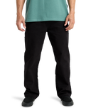 The Billabong Mens Bad Dog Workwear Trousers in Black