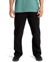 The Billabong Mens Bad Dog Workwear Trousers in Black
