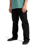 The Billabong Mens Bad Dog Workwear Trousers in Black
