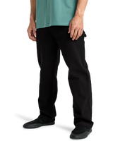 The Billabong Mens Bad Dog Workwear Trousers in Black