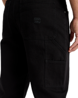 The Billabong Mens Bad Dog Workwear Trousers in Black