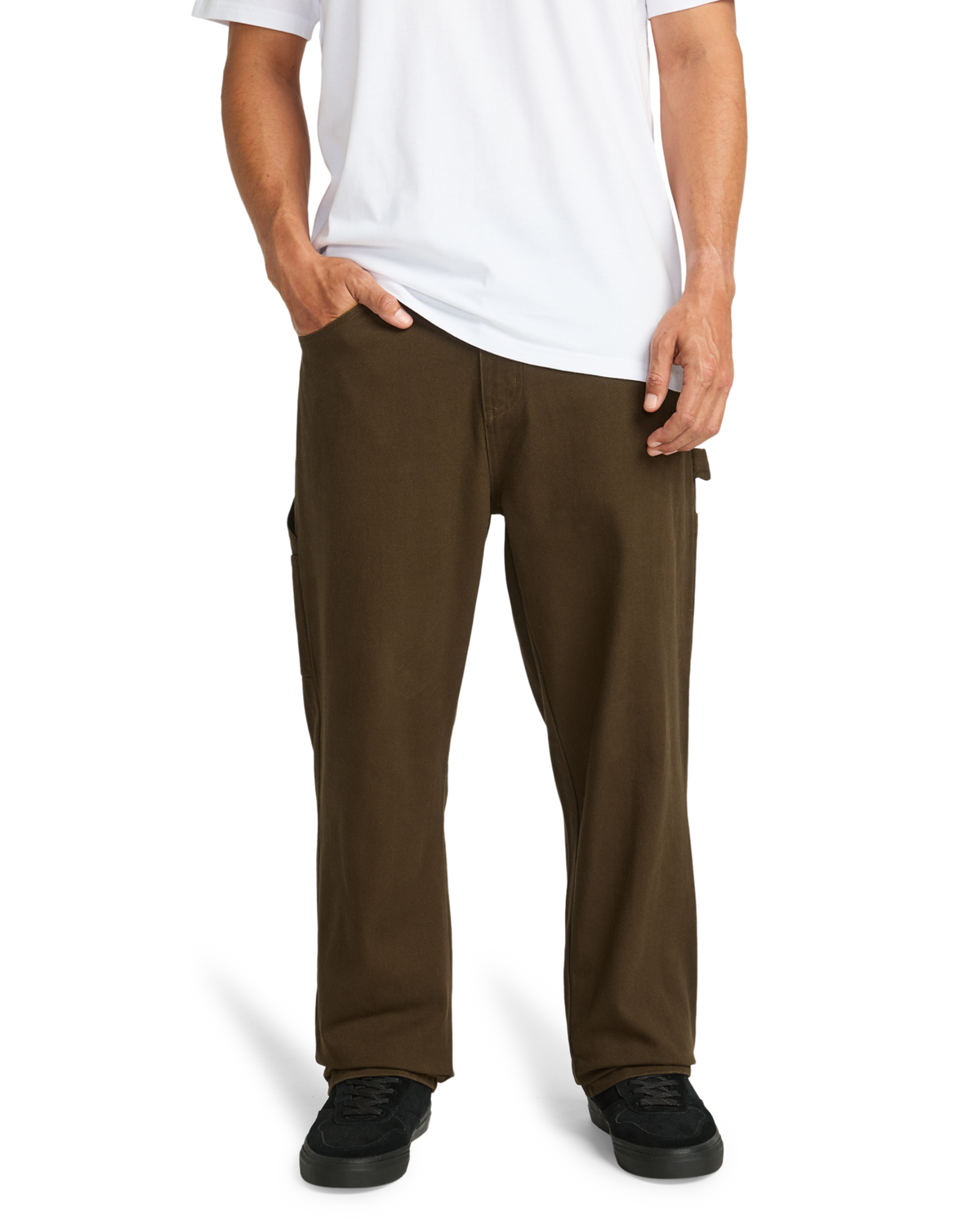 The Billabong Mens Bad Dog Workwear Trousers in Dark Cedar