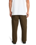 The Billabong Mens Bad Dog Workwear Trousers in Dark Cedar