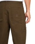 The Billabong Mens Bad Dog Workwear Trousers in Dark Cedar