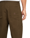 The Billabong Mens Bad Dog Workwear Trousers in Dark Cedar