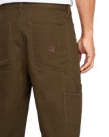 The Billabong Mens Bad Dog Workwear Trousers in Dark Cedar
