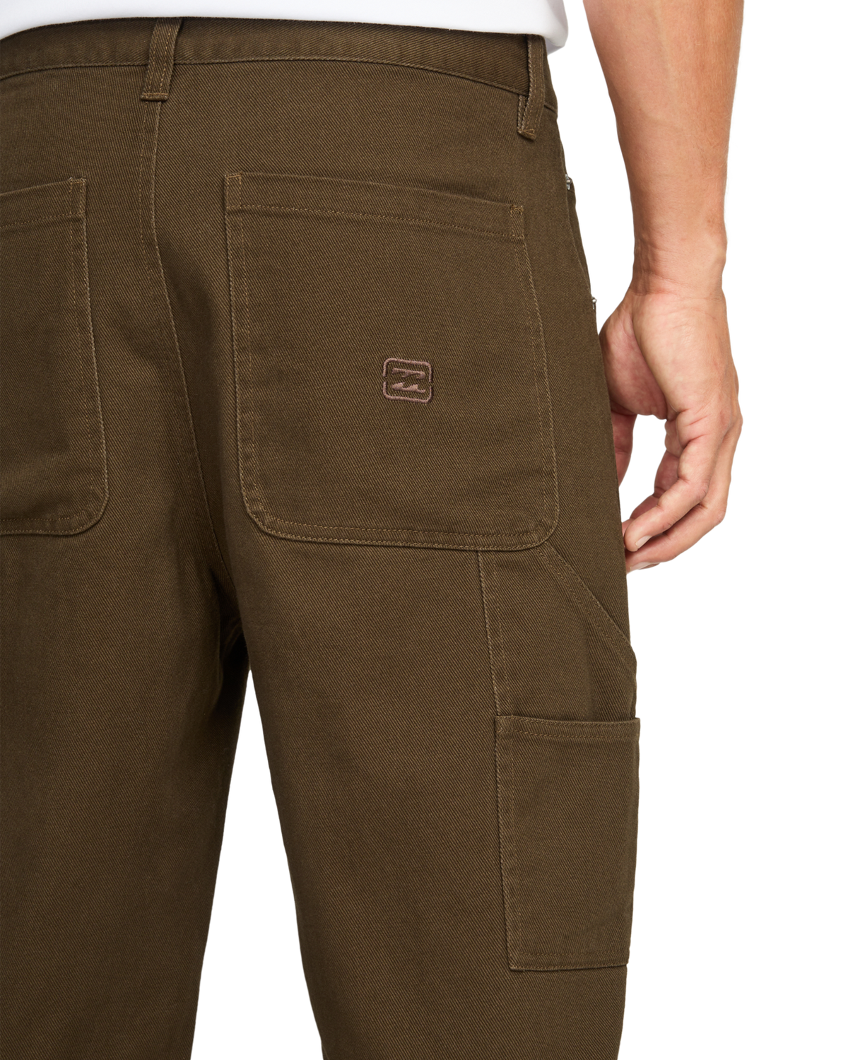 The Billabong Mens Bad Dog Workwear Trousers in Dark Cedar