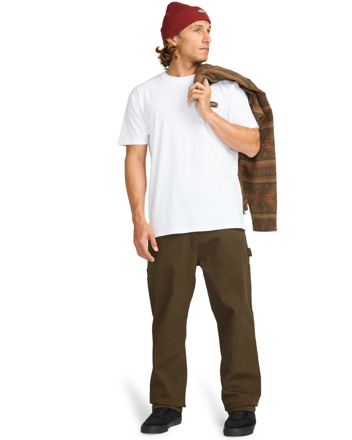 The Billabong Mens Bad Dog Workwear Trousers in Dark Cedar