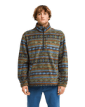 The Billabong Mens Adventure Division Boundary Mock Neck 1/2 Zip Fleece Jacket in Raven