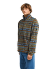 The Billabong Mens Adventure Division Boundary Mock Neck 1/2 Zip Fleece Jacket in Raven